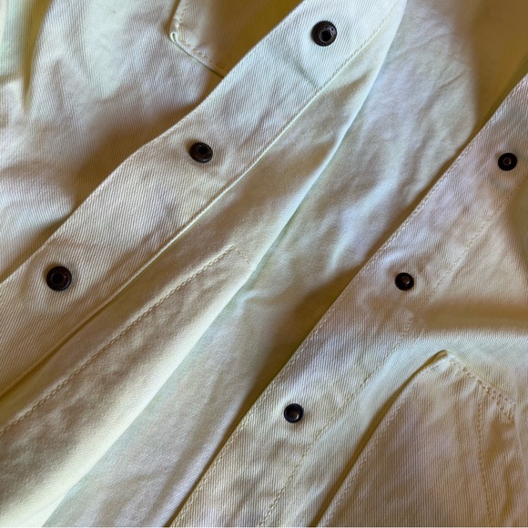 Lemon Yellow Denim Jacket Universal Thread Snap Down Shacket Womens Small - Picture 9 of 9